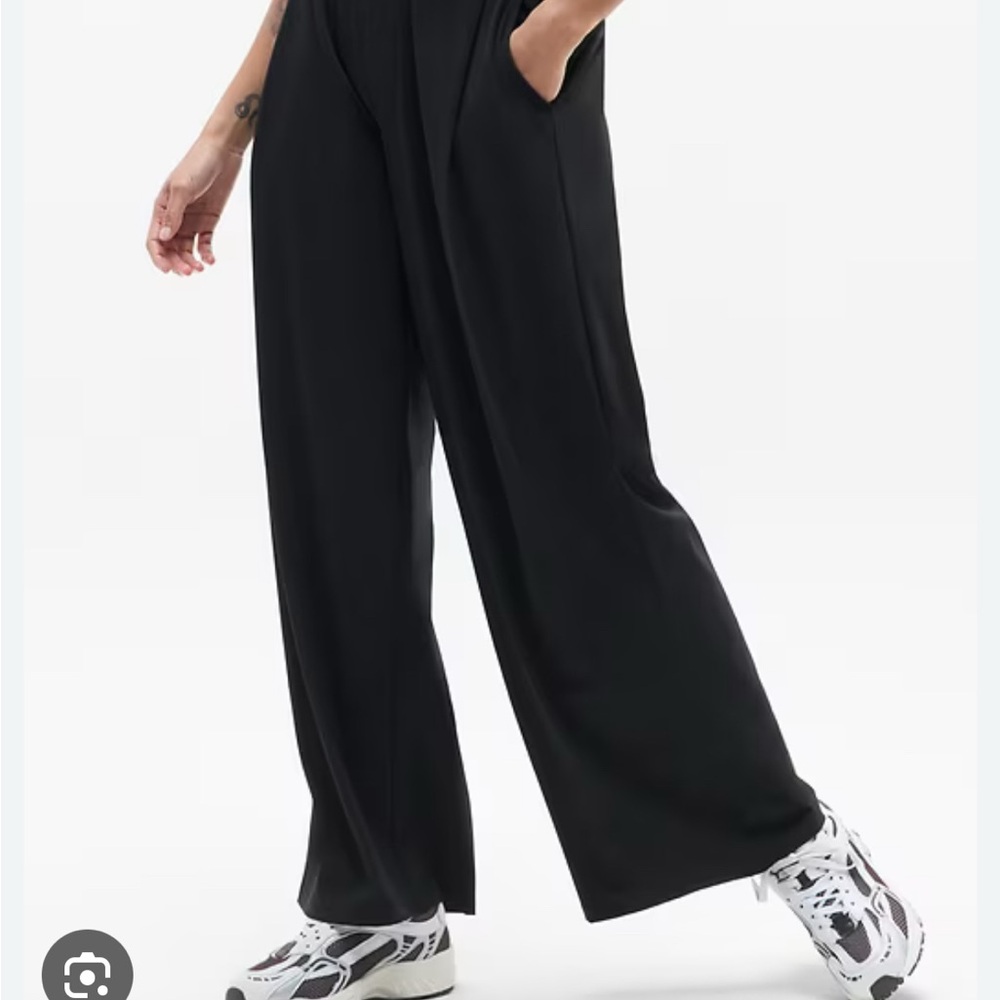 Athleta Black or Blue Wide-Leg Pants M TALL